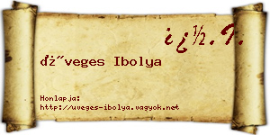 Üveges Ibolya névjegykártya