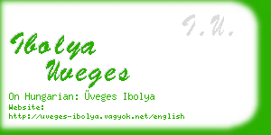 ibolya uveges business card